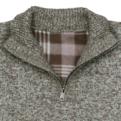 Men's 1/4 Zip Sweater w/ Fleece Lining