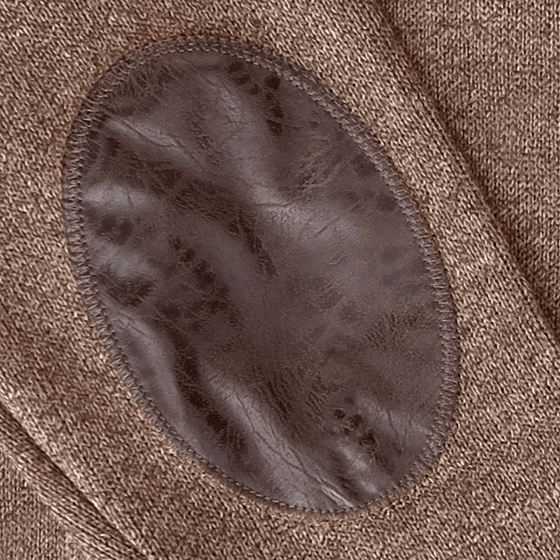 Men's sweater with leather elbow best sale patches