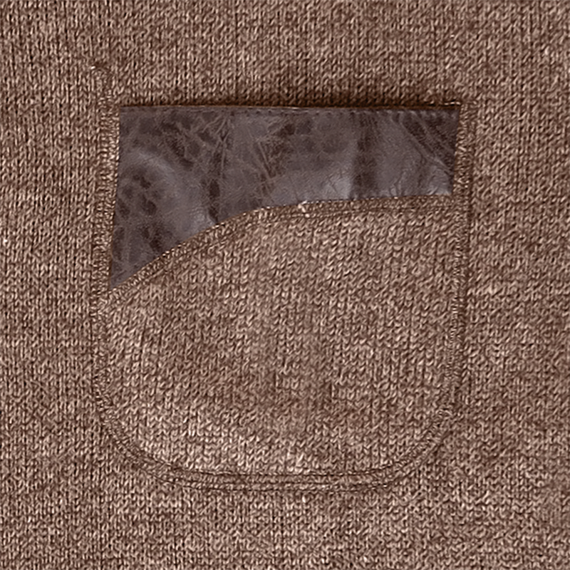 Men's sweater with leather shoulder patches online